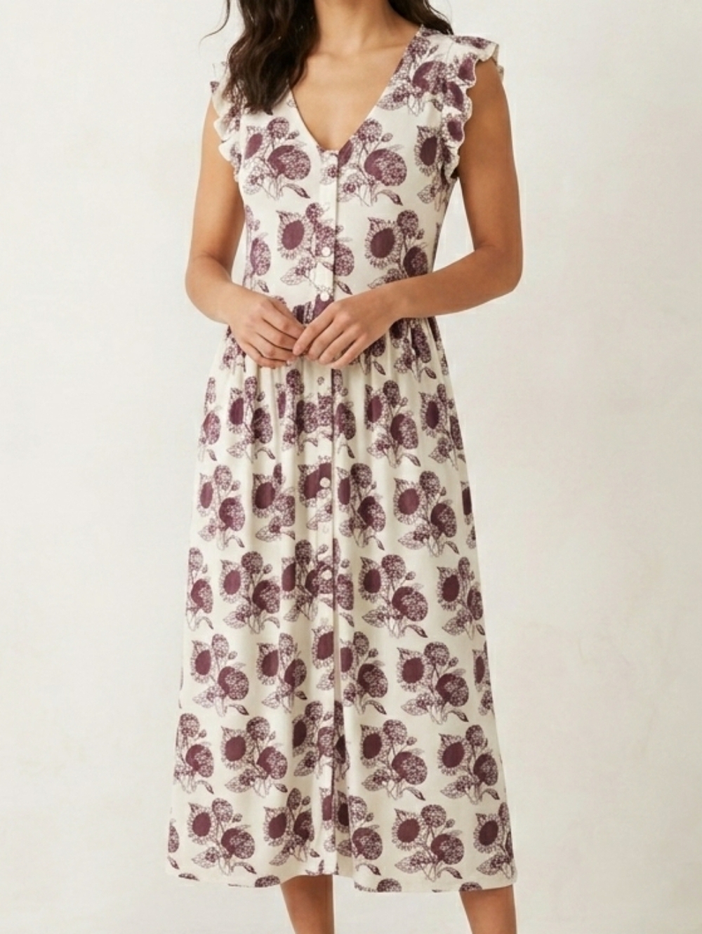 Kate Quinn Sunflower Floral Bohemian Midi Dress